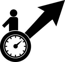 Sales Growth Vector Icon Stock Illustration