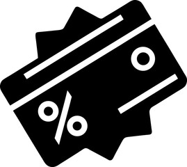 Credit Card Discount Vector Icon Stock Illustration