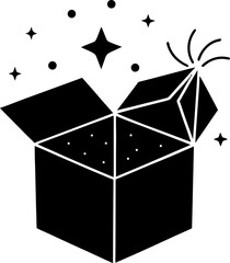 Gift Box Surprise Vector Icon Stock Illustration