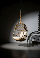 Hanging Rattan Chair: A Cozy and Stylish Interior Design Element.