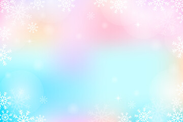 abstract blurred christmas, new year and winter gradient background with bokeh, vector illustration