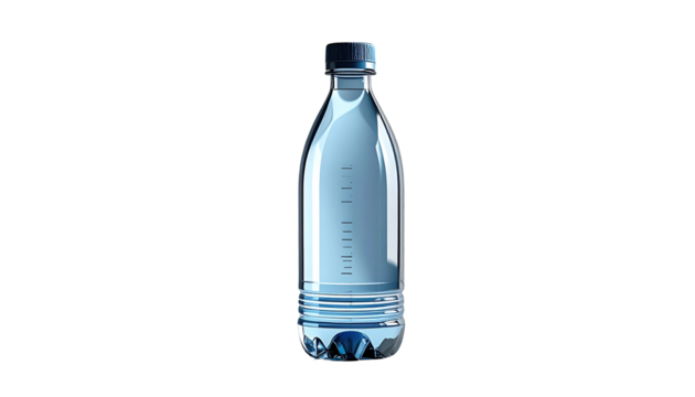 Realistic illustration of a plastic water bottle