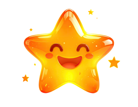 Smiling star cartoon - Powered by Adobe