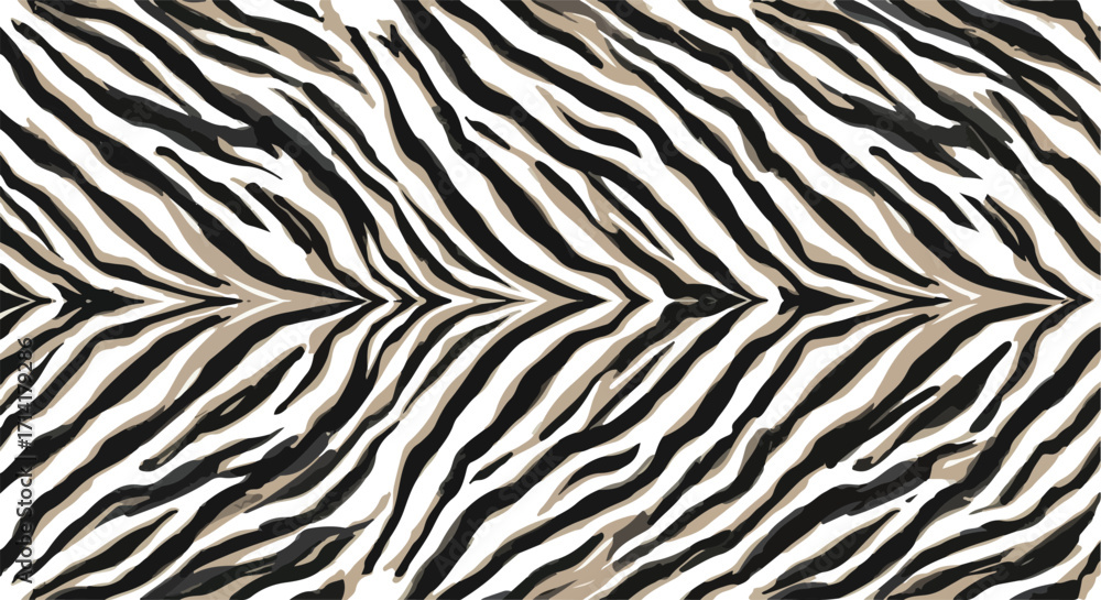 Poster abstract zebra print pattern background in black white and brown colors
