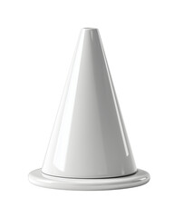 Fototapeta premium Sleek White Geometric Cone with Circular Base and Open Apex