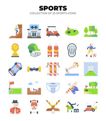 Collection of 25 Colorful Sports Icons