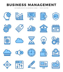 Set of Business Management icons. Vector Illustration.