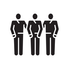 community engagement black line icon.