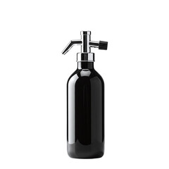 Fototapeta premium Elegant Black Soda Siphon Bottle for Sparkling Beverages
