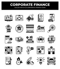 Corporate Finance Icons: 25 Essential Business and Finance Symbols