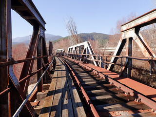 Old train bridge in North Greece