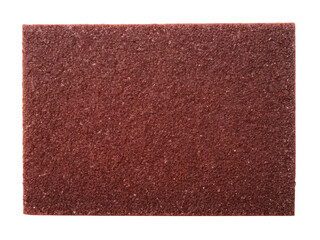 Fototapeta premium Maroon Rectangular Abrasive Scouring Pad Texture Close-up brown isolated on a transparent background