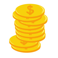 Dollar Coin Illustration