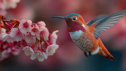 Fototapeta premium A hummingbird in flight