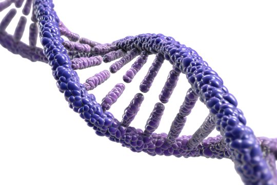 Detailed 3d Model Of Twisted Dna Double Helix