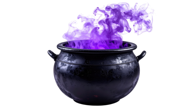 Dark cauldron with purple smoke (1)