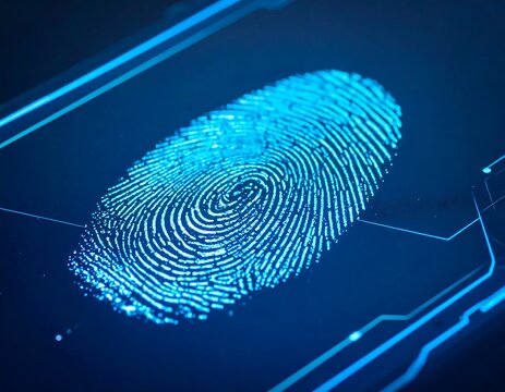 Fingerprint scan on digital interface