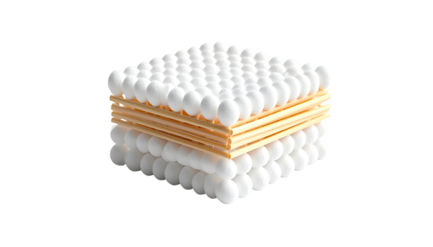 3D rendered layered foam structure