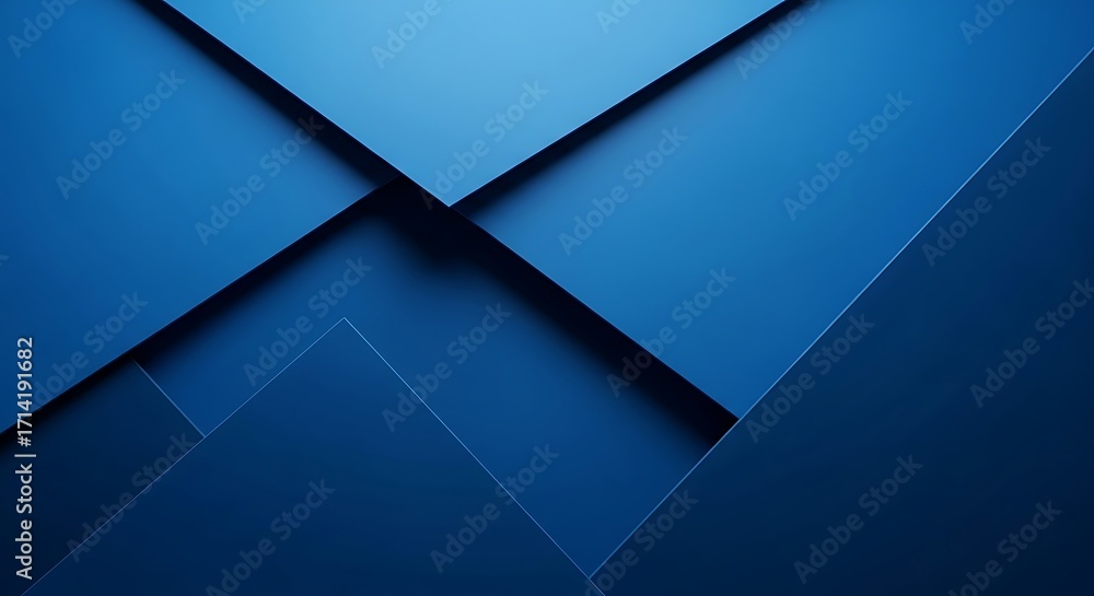 Poster abstract blue geometric shapes with sharp angles background