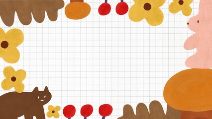 Cute Abstract Animals Seamless Pattern