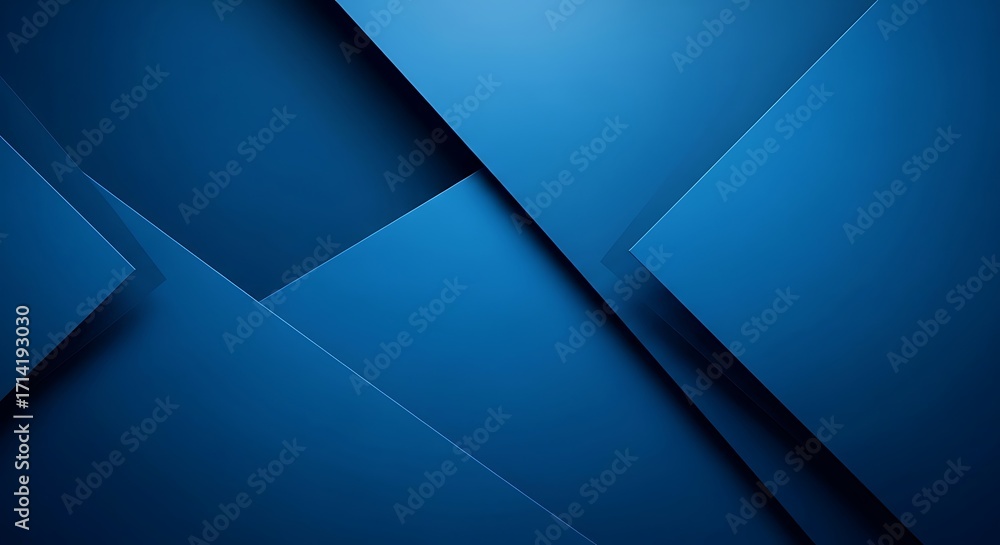 Poster abstract geometric blue background with sharp edges and shadows image photo