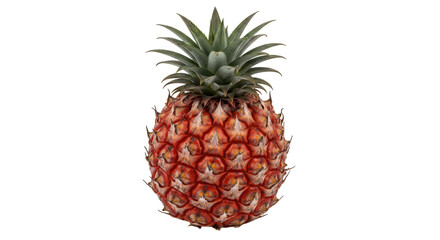 Isolated pineapple fruit for food, nutrition, and diet themes; tropical, sweet, fresh and healthy
