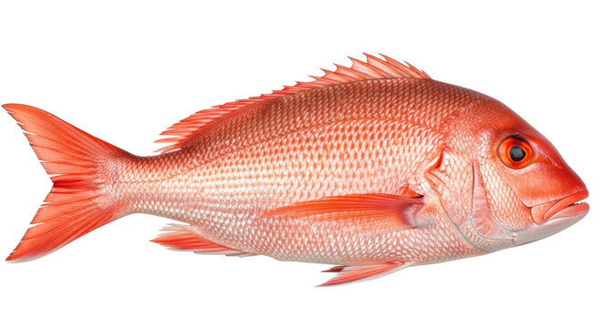 Isolated Red Snapper, a beautiful and delicious saltwater fish ready to be cooked and enjoyed by you