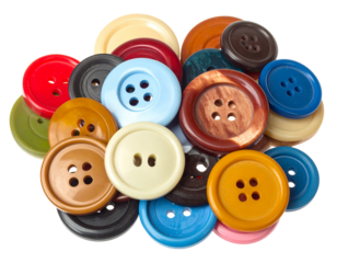 Colorful plastic button