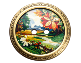 Round plastic button