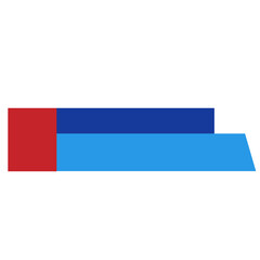 Red and Blue Name Tag