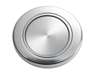 Silver metal button