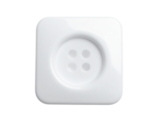 Square plastic button