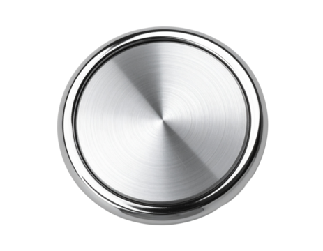 Silver metal button