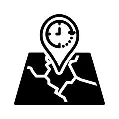 Vector solid black icon for Location history