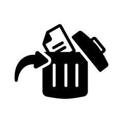 Vector solid black icon for Undo