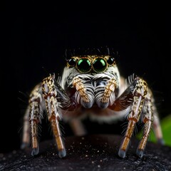 Close-up of a jumping spider