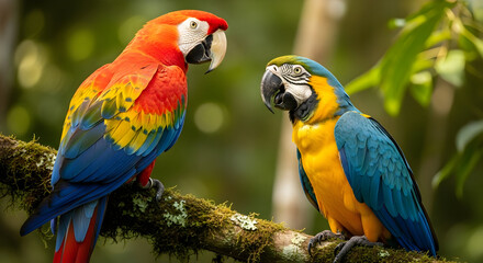 Obraz premium blue and yellow macaw