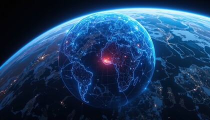 Stunning globe showcasing global connectivity and innovative network solutions for modern business expansion