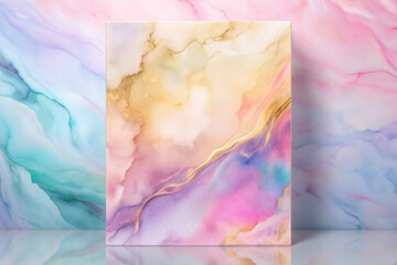 watercolor background with watercolor painting