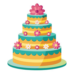 wedding cake with roses