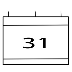 Hand Drawn Calendar Icon with Date 31 | Planner, Event & Reminder Doodle