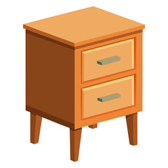 wooden cabinet isolated on white