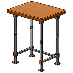 table isolated on white