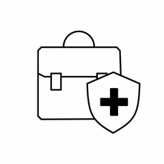 Vector art of health icon symbols in the world of work
