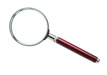 Isolated Magnifying Glass Investigation Tool for Examination Research Purposes Lens Object