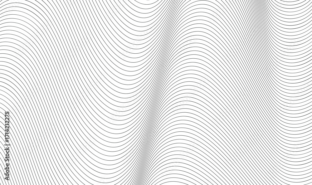 Poster abstract wavy line vector background minimal elegant white design