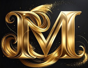Ornate gold letter M