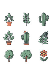 Plant and Botanical Icon Set