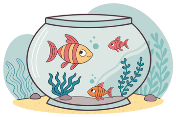 aquarium with fish