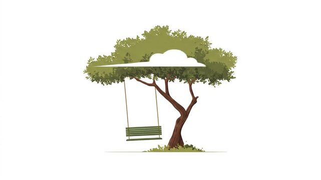 Tree swing illustration
